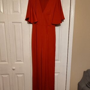 Elegant Red Maxi Jumpsuit